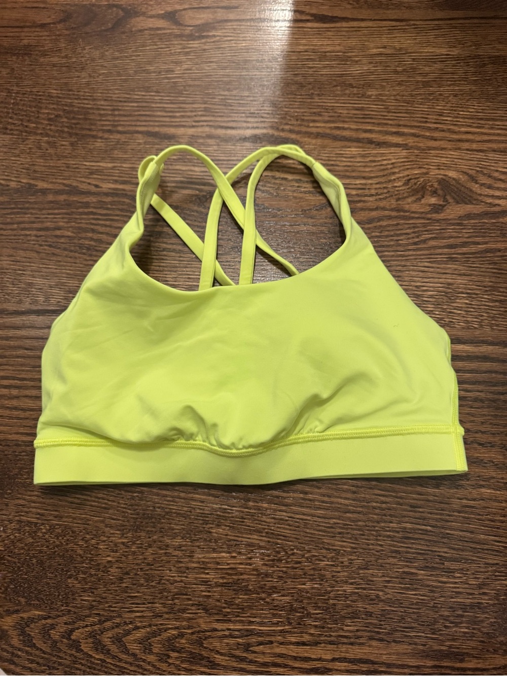 lululemon athletica Neon Lime Strappy Sports Bra